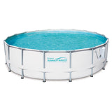 Summer Waves Elite 16' Metal Frame Above Ground Pool Set + Pump + 12 Cartridges - 80810