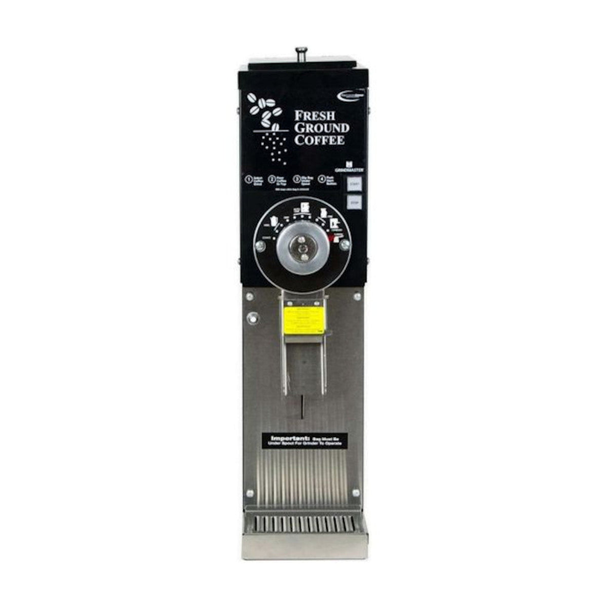 Grindmaster-Cecilware 890BS 7" Wide Space Saver Retail Coffee Grinder - GRC890BS