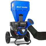 BILT HARD Wood Chipper - 7.5 HP 224cc Gas Powered Shredder Mulcher, 3 in 1 Multi-Function Heavy Duty, 3" Max Wood Diameter Capacity with Collection Bag - TRA-0401