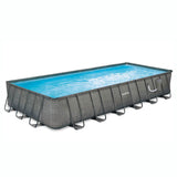Summer Waves 24ft x 12ft x 52in Rectangle Above Ground Frame Swimming Pool Set - 90693