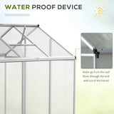 Outsunny 6' L x 6' W Walk-In Polycarbonate Winter Greenhouse - 845-243