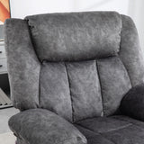 HomCom Rocker Recliner Chair for Living Room, Fabric Reclining Chair with Cushion, Rocking Chair - B0CYKFGCYV