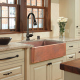 Akicon Single Bowl Farmhouse Apron Copper Kitchen Sink - AKS501-C