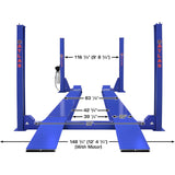 Atlas Platinum PVL14OF-EXT ALI  Open Front Alignment 4 Post Lift - ATEAP-PVL14OF-EXT-FPD
