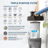 Aquasure Harmony Series | 32,000 Grains Water Softener | 10" Sediment/GAC/Zinc Triple Purpose Whole House Water Filter - AS-HS32SCP