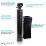 Aquasure Signature Elite | 1,000,000 Gallons Whole House Water Filter Treatment Bundle with 48,000 Grains Softener w/ Fine Mesh Resin, 75 GPD Reverse Osmosis System -AS-SE1000FM