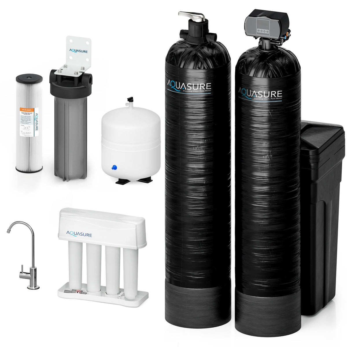 Aquasure Signature Elite Series 64K: Premium Whole House Water Treatment - 75 GPD Reverse Osmosis (RO) System - AS-SE1500A