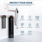 Aquasure Serene Lite Series | 800K Gallons Whole House Salt-Free Water Conditioning/Softening Descaler Bundle with Triple Purpose Filter System and 8 GPM UV De-Activator - AS-SF800U