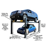 Atlas 408SL 8,000 lb. Super Deluxe 4-Post Lift - ATEATTD-408SL-FPD