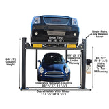 Atlas 408SL 8,000 lb. Super Deluxe 4-Post Lift - ATEATTD-408SL-FPD