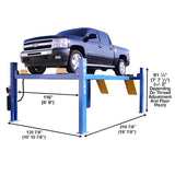 Atlas 414 14,000 lb Commercial 4-Post Lift - ATEATTD-414-FPD