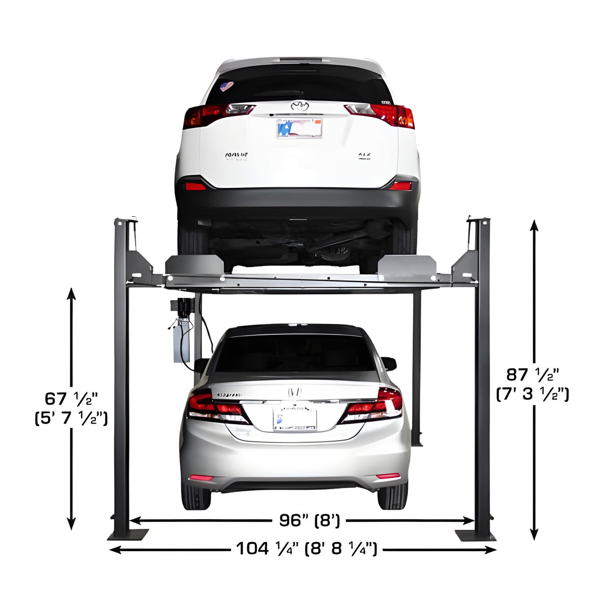 Atlas ALI APEX 8 4 Post Lift + RJ35 Sliding Jacks Combo - ATEATTD-APEX8-COMBO-FPD
