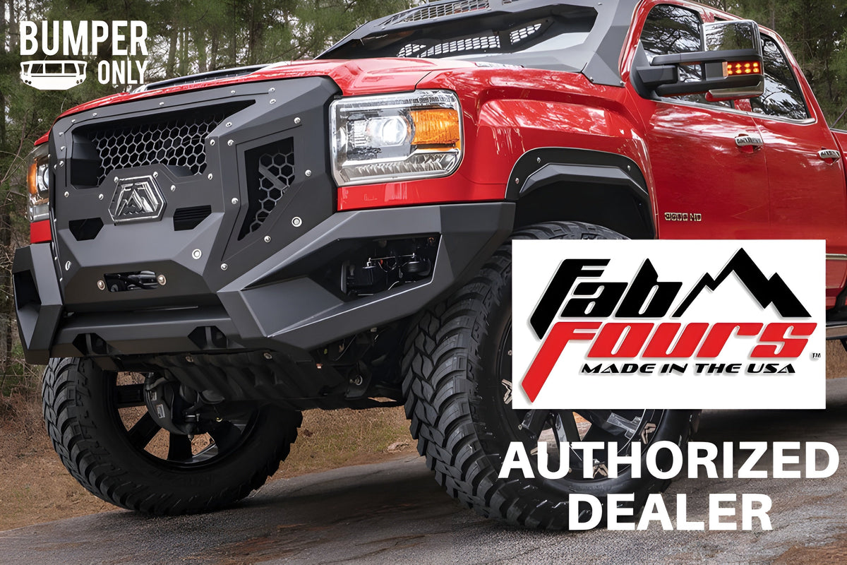 Fab Fours Red Steel Chevy Silverado 2500/3500 Classic 2003-2007 Front Bumper Winch Ready Pre-Runner Guard - CH05-RS1362-1