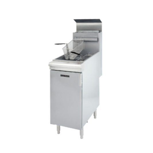Adcraft BDGF-120/NG Black Diamond 120K Gas Deep Fryer NG - BDGF-120/NG