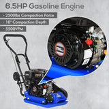 BILT HARD Plate Compactor 2500-Pound, 21 x 14.5 inch Plate, 6.5HP 196cc Gasoline Engine 5500 BPM, Jumping Jack Tamper for Paving Landscaping Sidewalk Patio -