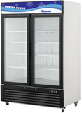 Blue Air BKGF49-HC | 54" Wide 2 Swing Door White Merchandiser Freezer -BKGF49-HC