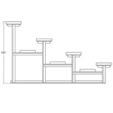 Bleacher 4 Row 15' Outdoor Standard Aluminum Bleachers- BLCH-4
