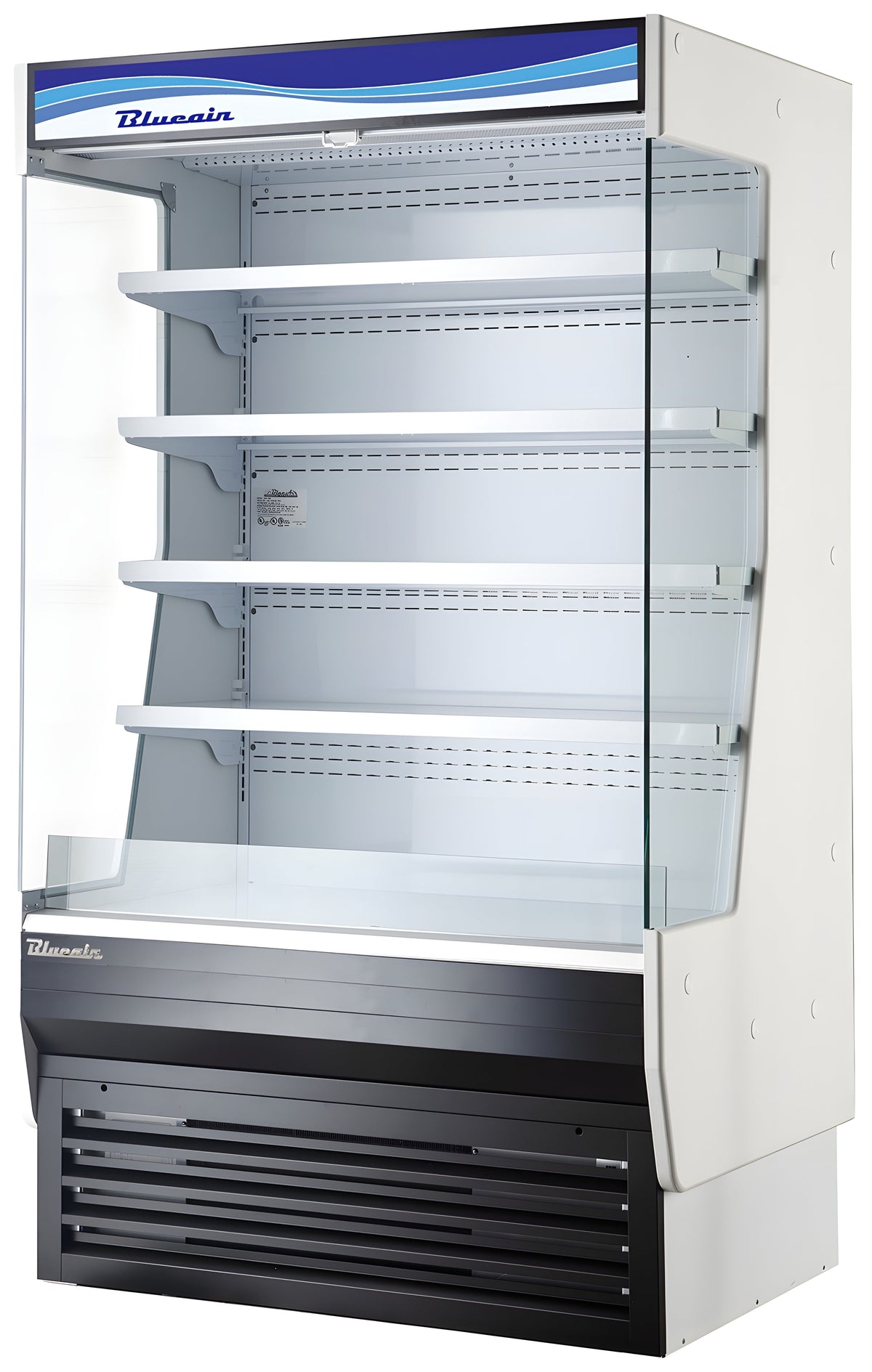 Blue Air 72" Wide Steel Open Display Case - BOD-72G