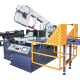KAKA INDUSTRIAL BS-1810G 18"x9.8" PLC control Horizontal Band Saw, Hydraulic Shutle Vices and Swivel on both sides 220V 3phase - 188127V220