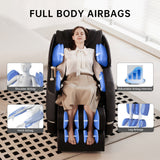 BS-01 Real Relax Full Body Zero Gravity Shiatsu Recliner Electric Massage Chair, Black - US-B02299D1