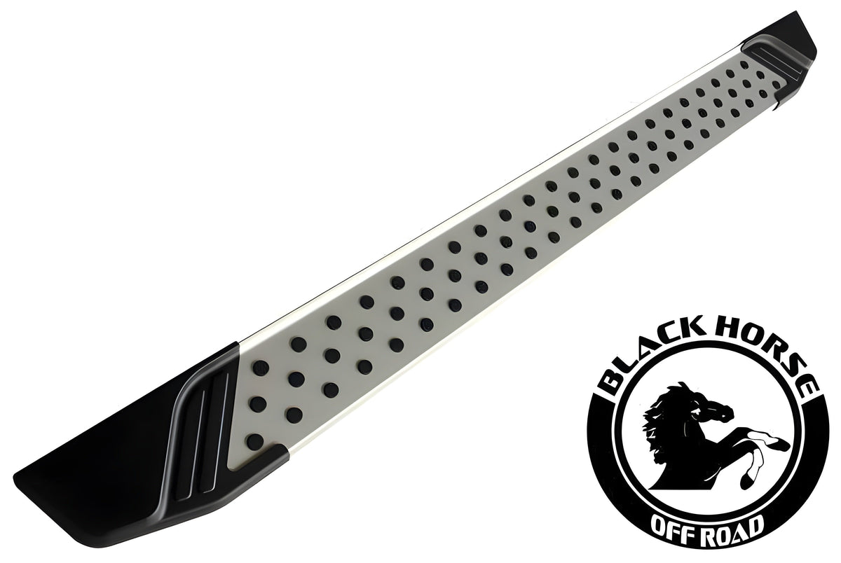 Black Horse Vortex Running Boards Aluminum - BLKVOK376