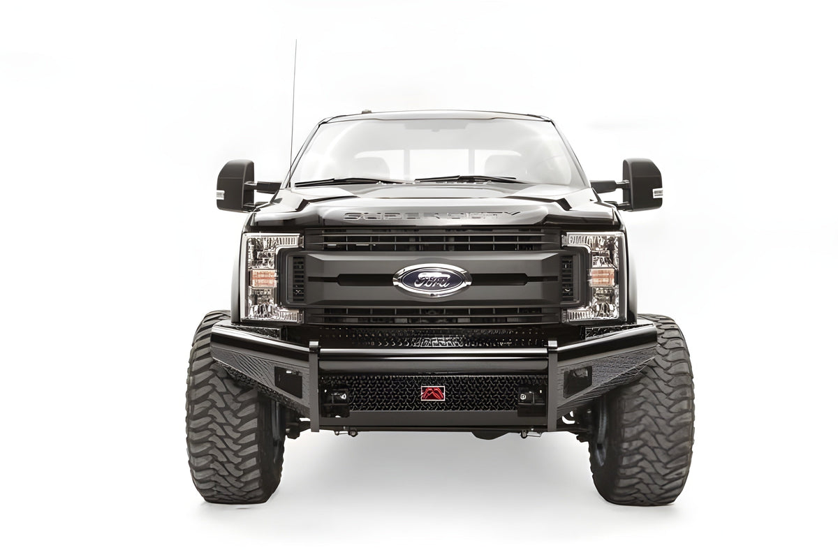 Fab Fours Ford F450/F550 Superduty 2017-2022 Black Steel Front Bumper No Guard -  FS17-S4161-1
