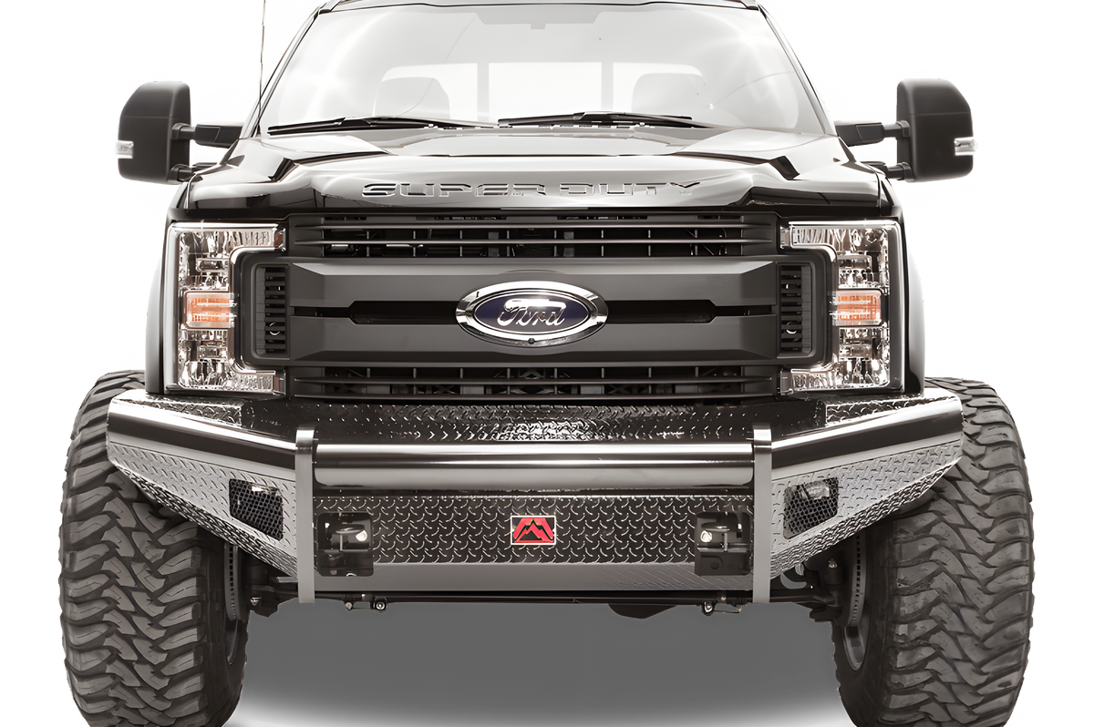 Fab Fours Ford F250/F350 Superduty 1999-2004 Black Steel Front Bumper No Guard - FS99-S1661-1