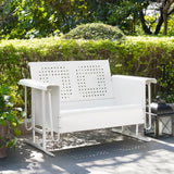 Crosley Bates 48 3/4 Inch Outdoor Metal Loveseat Glider - CO1024