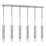 Cal Lighting Troy Integrated Led Dimmable Hexagon Aluminium Casted 6 Lights Pendant With Glass Diffuser