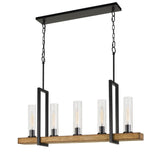 Cal Lighting Vienna 60W X 5 Pine Wood Island Chandelier  FX-3704-5