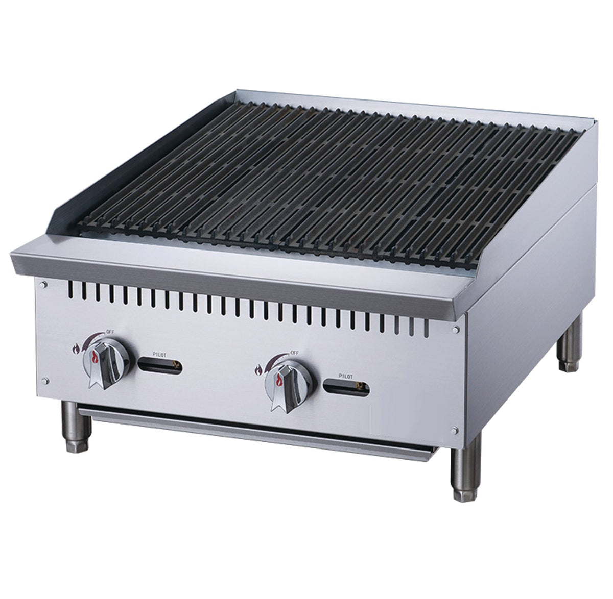 Chef AAA -  Commercial 24 in. Countertop Charbroiler - TCCB24