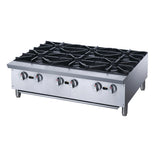 Chef AAA - Commercial 36" Hot Plate with 6 Burners NG - TCHPA36
