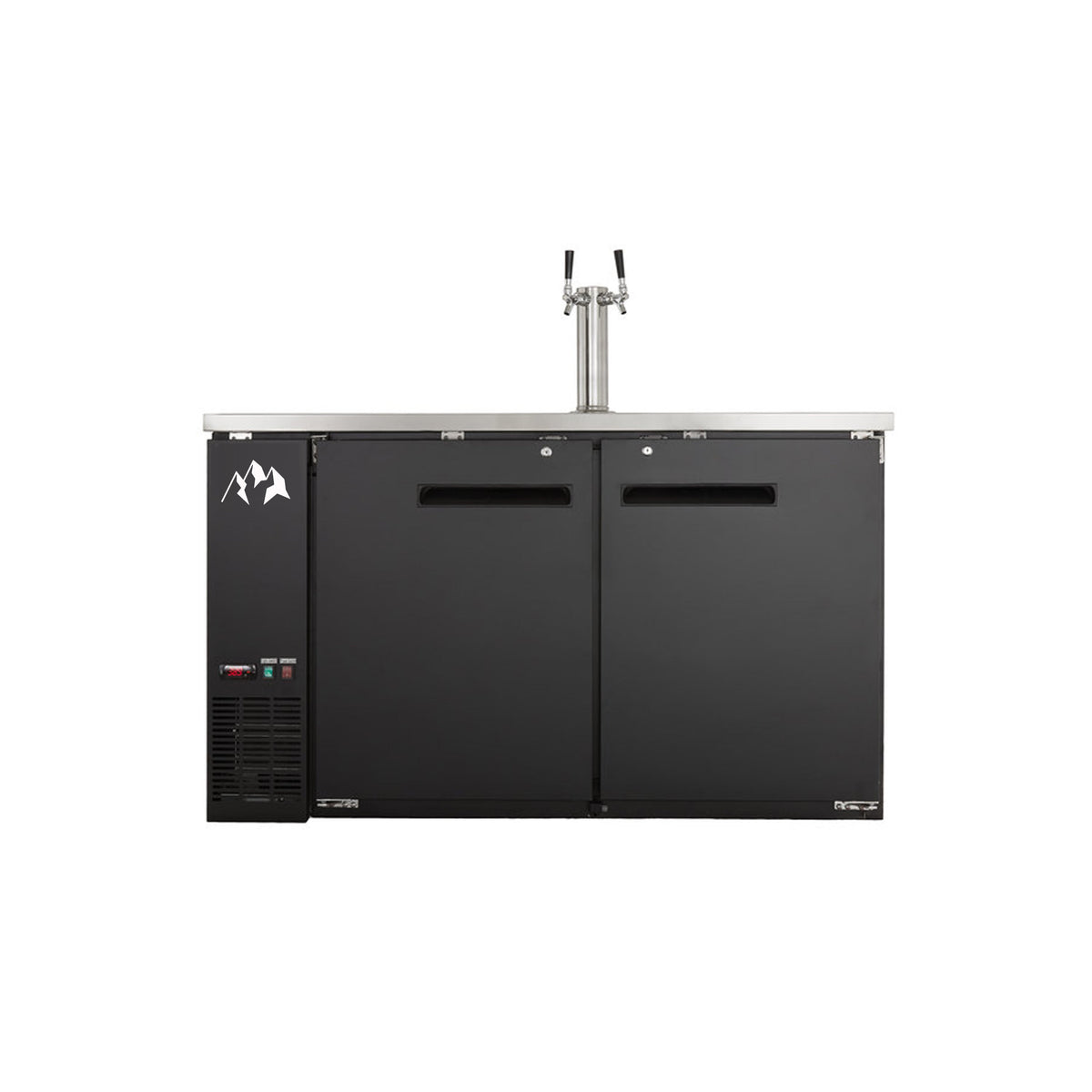 Chef AAA Commercial 59" Single Tap Kegerator Beer Dispenser (2) 1/2 Keg Capacity 19 cu.ft. - UDD-2-HC