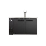 Chef AAA Commercial 59" Single Tap Kegerator Beer Dispenser (2) 1/2 Keg Capacity 19 cu.ft. - UDD-2-HC