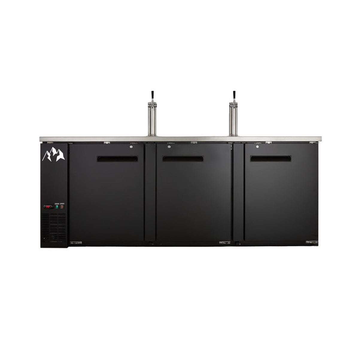 Chef AAA Commercial 91" Kegerator / Beer Dispenser with (2) 1 Tap Towers - (4) 1/2 Keg Capacity 32 cu.ft. - UDD-4-HC