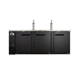 Chef AAA Commercial 91" Kegerator / Beer Dispenser with (2) 1 Tap Towers - (4) 1/2 Keg Capacity 32 cu.ft. - UDD-4-HC