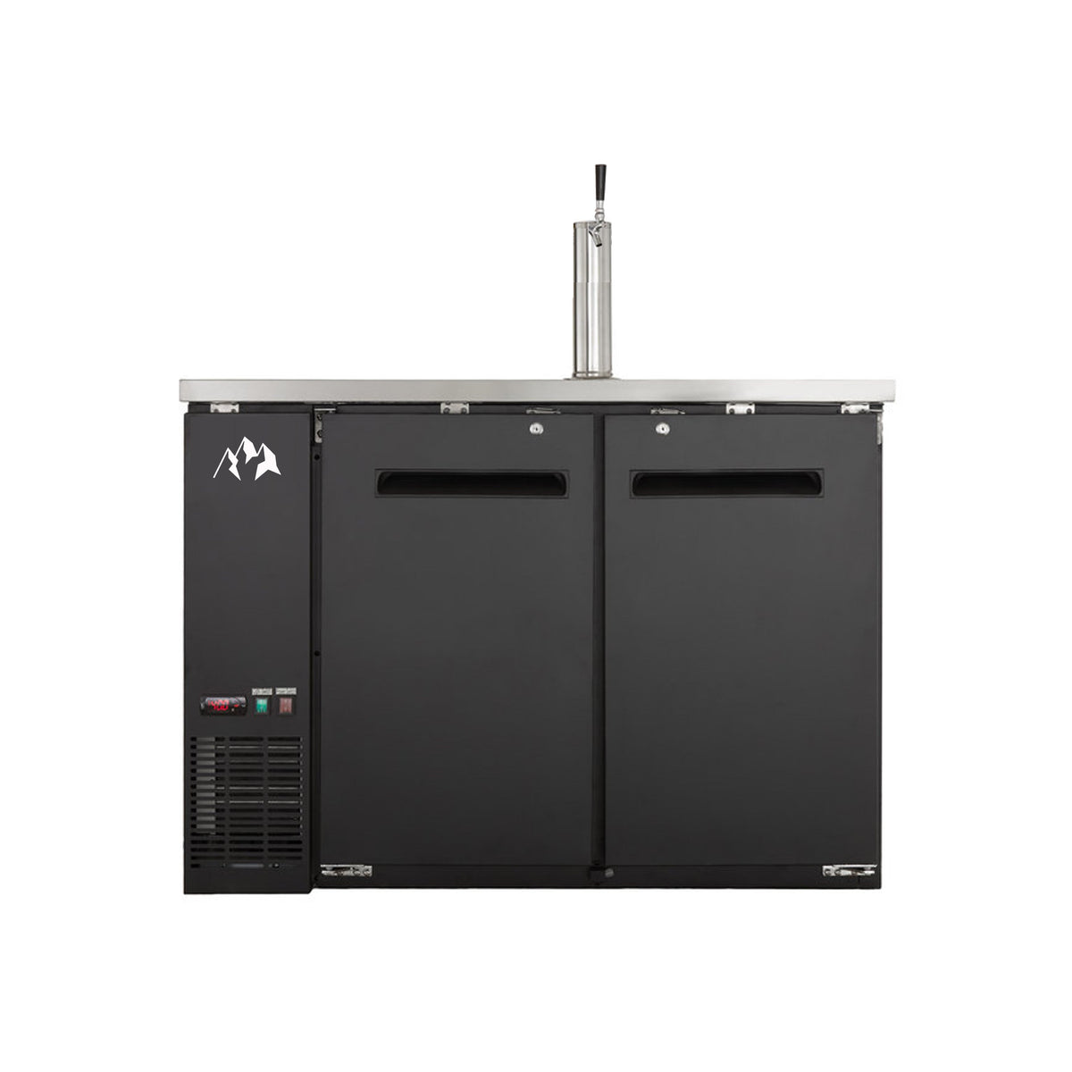 Chef AAA Commercial 48" Single Tap Kegerator Beer Dispenser (2) 1/2 Keg Capacity 11.8 cu.ft. - UDD-48-HC