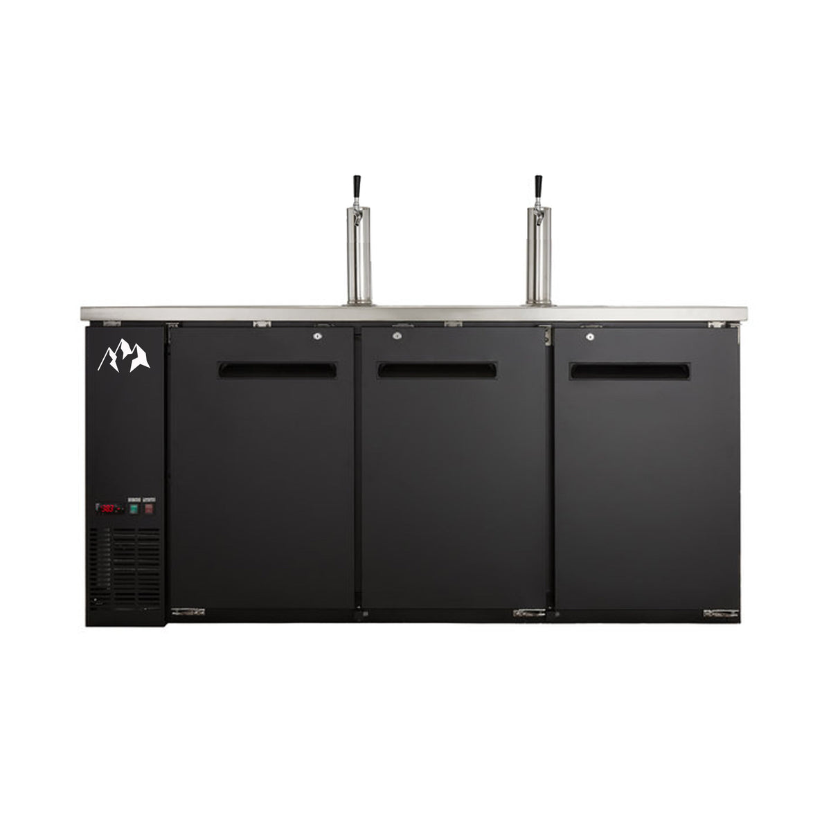 Chef AAA Commercial 72" Single Tap Kegerator Beer Dispenser (3) 1/2 Keg Capacity 19.6 cu.ft. - UDD-72-HC