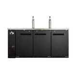 Chef AAA Commercial 72" Single Tap Kegerator Beer Dispenser (3) 1/2 Keg Capacity 19.6 cu.ft. - UDD-72-HC