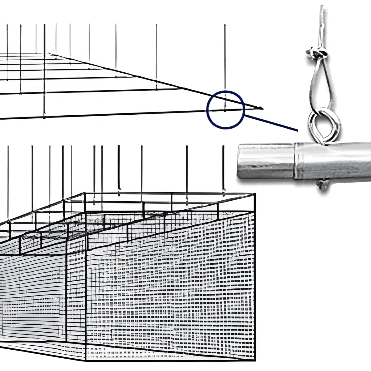 Cimarron Sports 1.5-Inch Suspension Frames For Batting Cages - CMH-5512SFRM