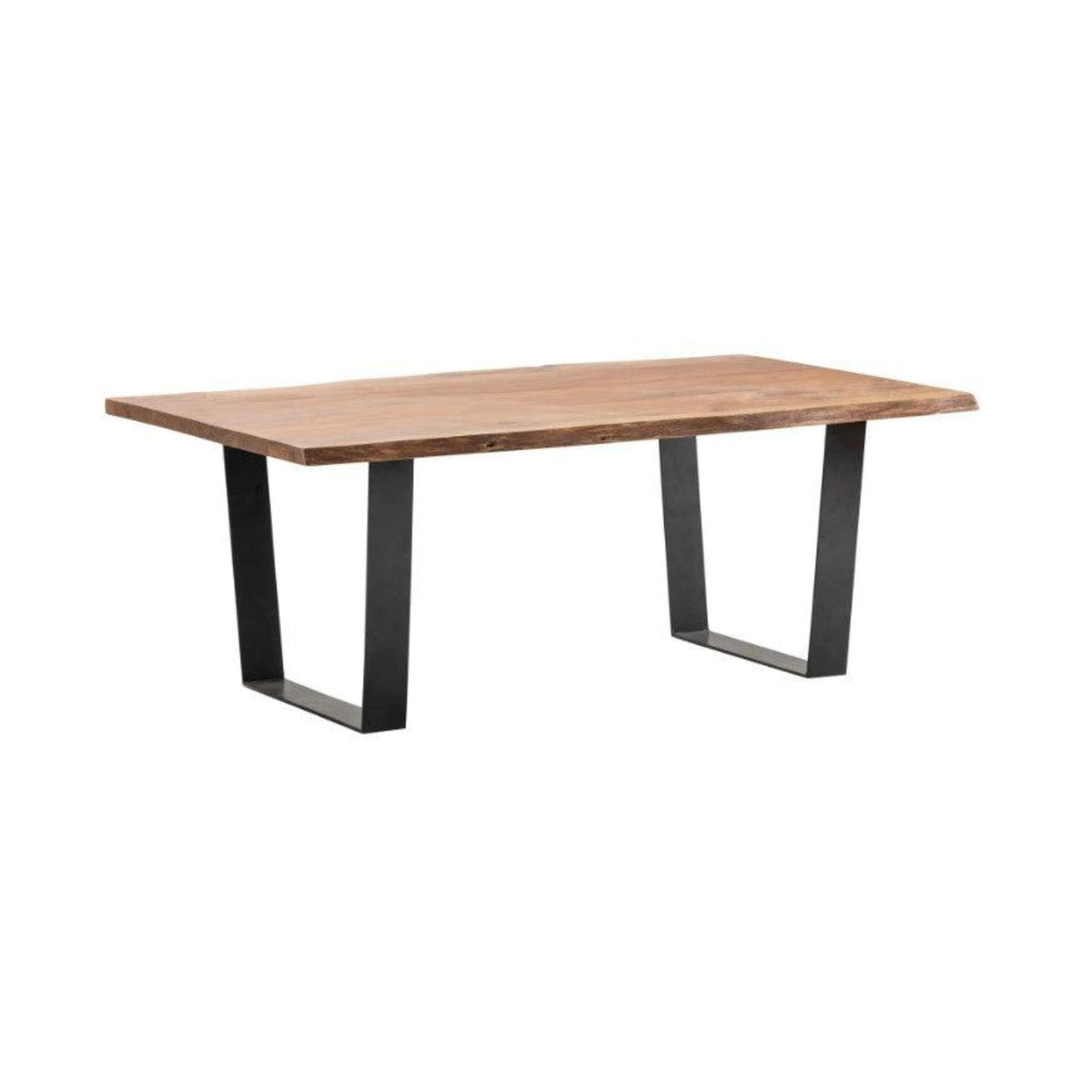 Crestview Collection Bengal Manor 46" x 28" x 18" Transitional Iron And Live Edge Natural Acacia Wood Rectangle Cocktail Table - CVFNR545
