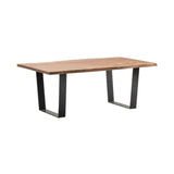 Crestview Collection Bengal Manor 46" x 28" x 18" Transitional Iron And Live Edge Natural Acacia Wood Rectangle Cocktail Table - CVFNR545