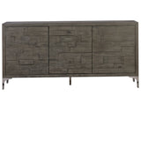 Crestview Collection Delaware 70" x 16" x 34" 3-Door Transitional Brown Wood And Metal Sideboard - CVFVR8315