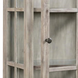 Crestview Collection Hawthorne Estate 22" x 15" x 68" 2-Door 2-Shelf Traditional Wood And Glass Curio In Ash Finish - CVFVR8001