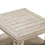 Crestview Collection Pembroke 21" x 23" x 24" 1-Drawer Occasional Plantation Recycled Pine Rectangle End Table In White Wash Finish - CVFVR8038