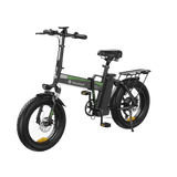 isinwheel D4 Fat Tire Folding Electric Bicycle 7 Speed 20" 500W Motor with Peak 750W 48V 15Ah Lithium Battery 20 MPH 43 Mile Range Black New Canada Only - D4-CANADA