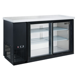 Chef AAA Commercial 2 Sliding Door Back Bar and Beverage Cooler 15.24 cu.ft. - TBB60-S2