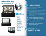 Chef AAA - 36" Straight Glass Bakery Case - TDM36R