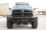 Fab Fours Black Steel No Guard Front Bumper 2013-2018 Dodge 1500 DR13-K2961-1