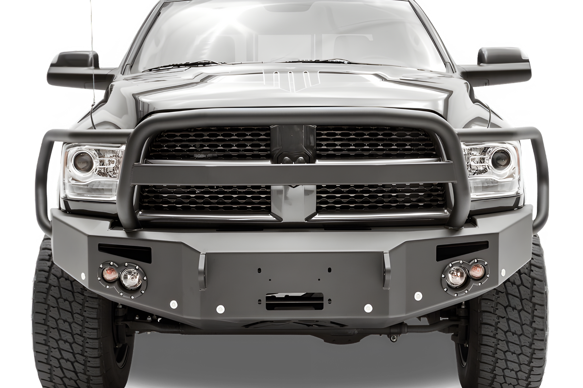 Fab Fours Dodge Ram 4500/5500 2016-2018 Premium Front Bumper Sensor Winch Ready with Full Guard -DR16-C4050-1